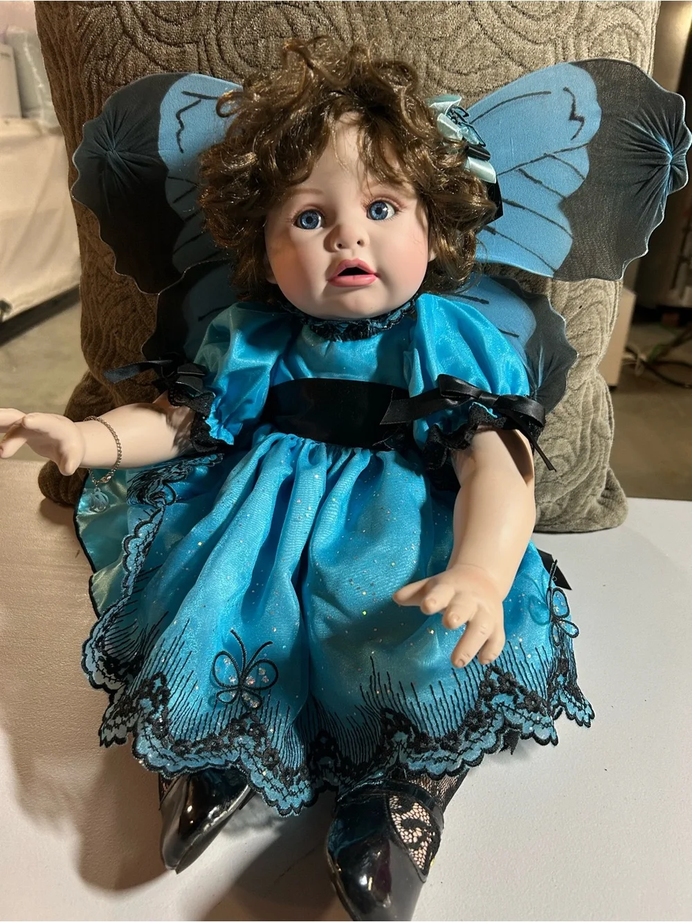 Blue Butterfly Dress Doll by Charisma